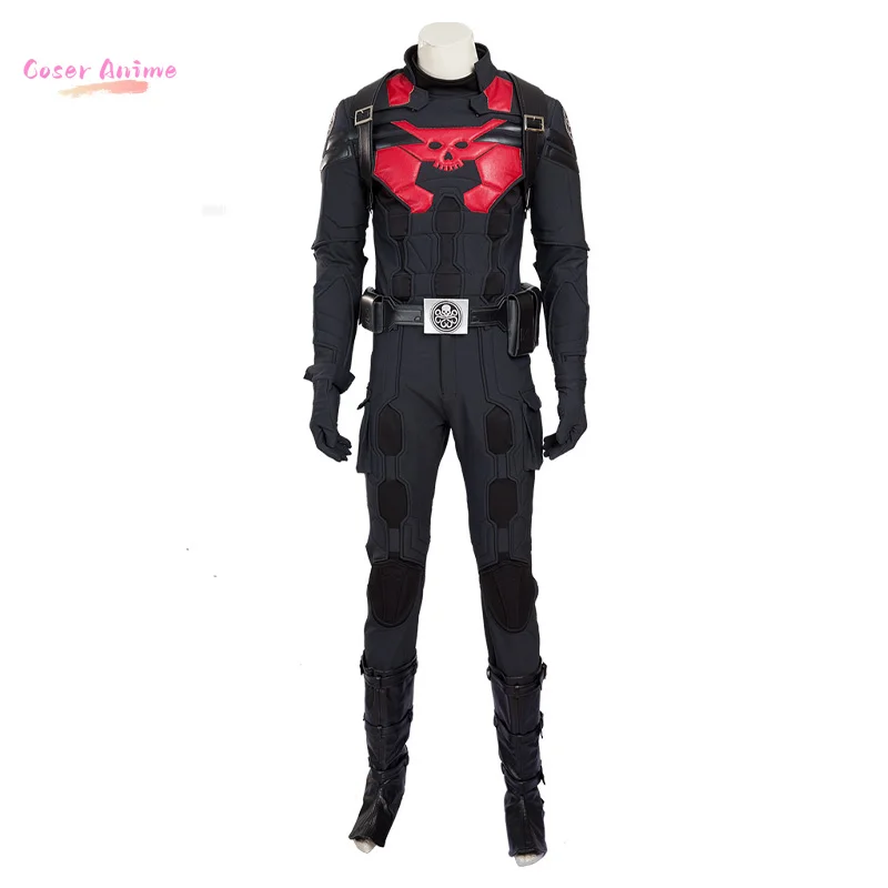 슈퍼 히어로 캡틴 히드라 스티븐 로저스 코스프레 의상 머리 장식 목도리 바지 장갑 허리 랩 할로윈 남자 판타지 유니폼