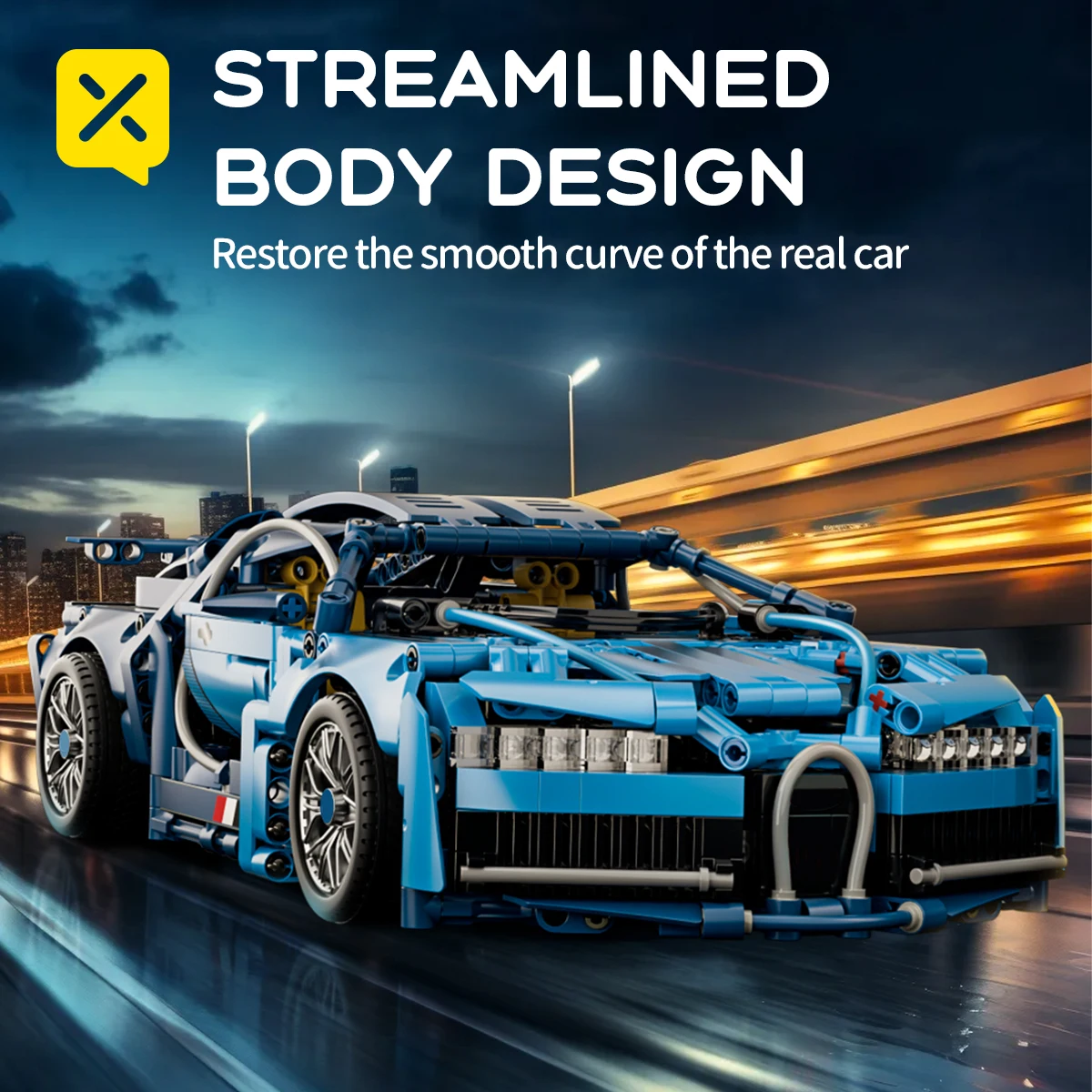 

Technical Racing Sport Car Model Building Blocks City Mechanical Speed Vehicle Supercar Brick Puzzle Toys Kid Adult Gift