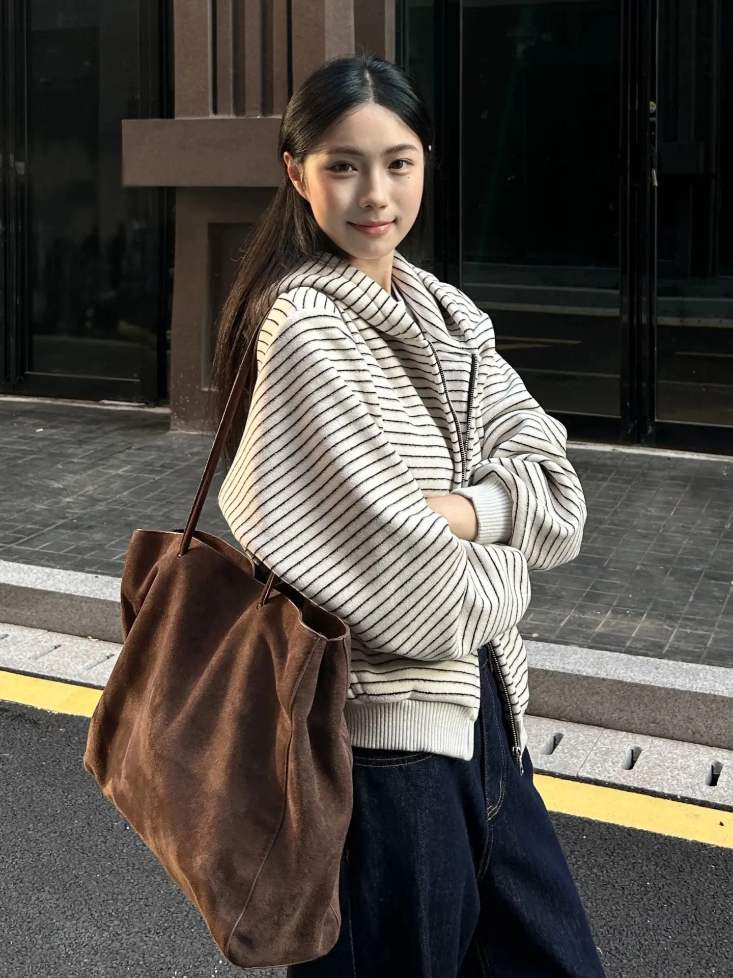 

Утепленный флисовый кардиган с капюшоном и полосками, унисекс, зимняя теплая верхняя одежда свободного кроя в американском ретро-стиле, повседневный топ