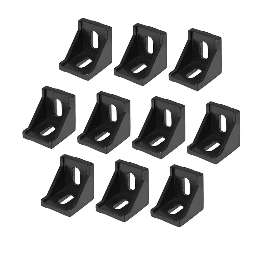 4040 Inside Corner Bracket Gusset for 4040 Aluminum Extrusion Profile 40x40x35mm with Slot 8mm, Black Tone Multiple Combinations
