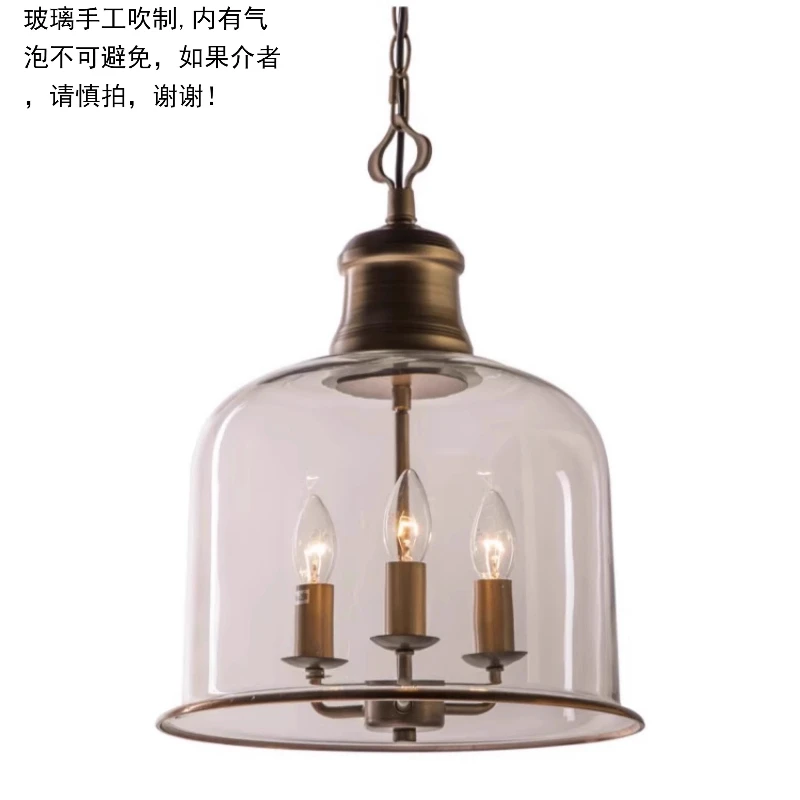 مطعم الثريا الأمريكية الرجعية مدخل الممر الممر قلادة ضوء غرفة نوم بار مصمم الفن زجاج إبداعي مصابيح معلقة