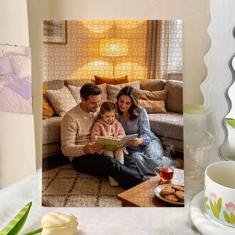 35/300/500/1000pcs Personalized Custom Photo Puzzle Family Photos Christmas New Year Gift Customized Paper Puzzle