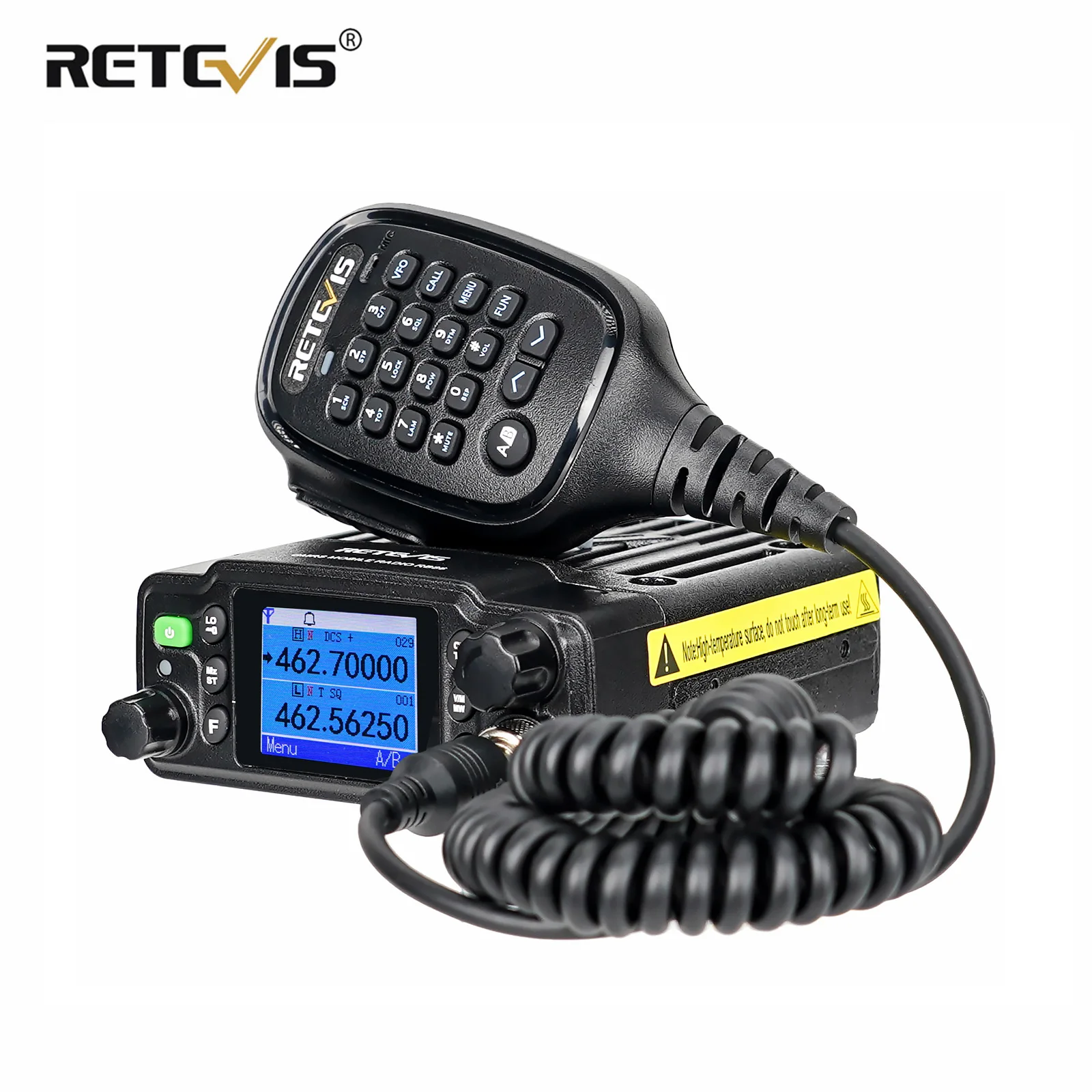 RETEVIS RB86 IP67 Waterproof Car Radio GMRS Ham Mobile Radio Station 20W Long Range NOAA SOS Two-way Car Radio Transceiver Base