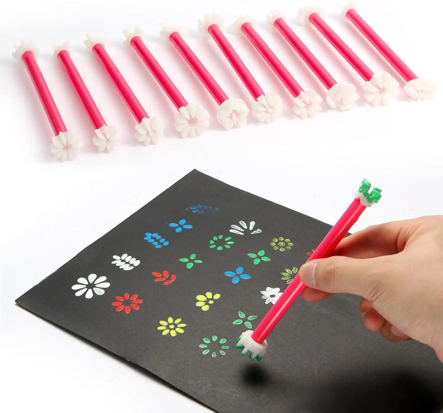 

Flower Floral Dotting Tools for Dot Painting,20 Shapes Dotting Pens,Mandala Dot Art Tool for Rocks,Embosssing Tools for Painting