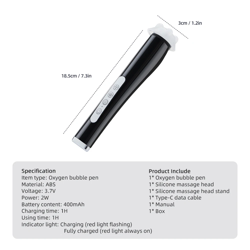 Oxygen Bubble Pen CO2 Oxygen Handheld Portable Facial Oxygen Bubble Beauty Device Tighten Skin And Eliminate Puffiness Skin Care