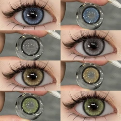 EYESHARE 1pair Colored Contact Lenses for Eyes Natural Brown Contact Blue Eyes Lenses Korean Gray Contacts Yearly Green Pupils