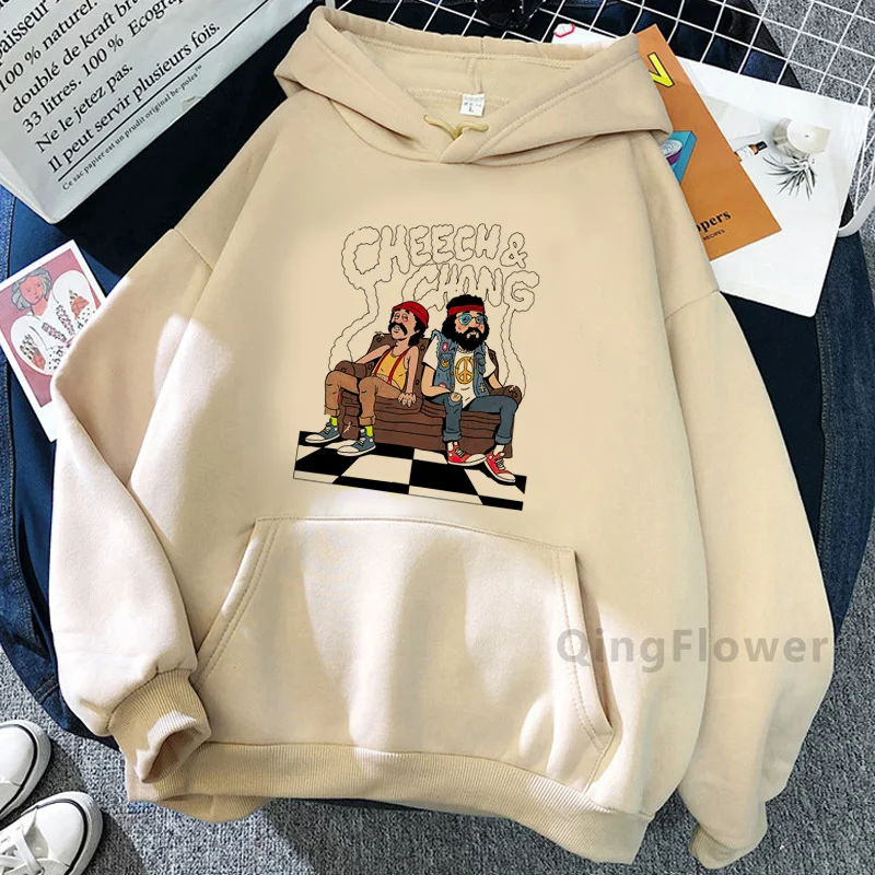 Cheech Chong hoodies men Fleece funny clothing sweater man graphic sweatshirts