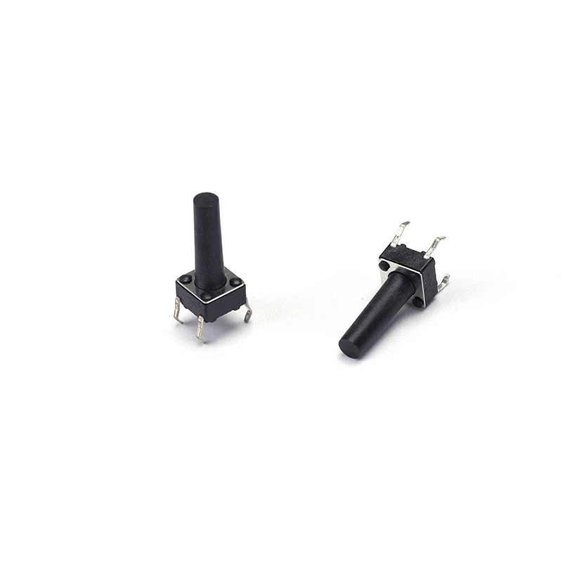 50 Stück 6X6 / 4.3/ 5/6/7/8/8.5/9/10/11/12/13/14/15MM Taster Druckknopf 12V 4PIN DIP Mikro Momentaner Taktiler Druckknopf – Detail 4
