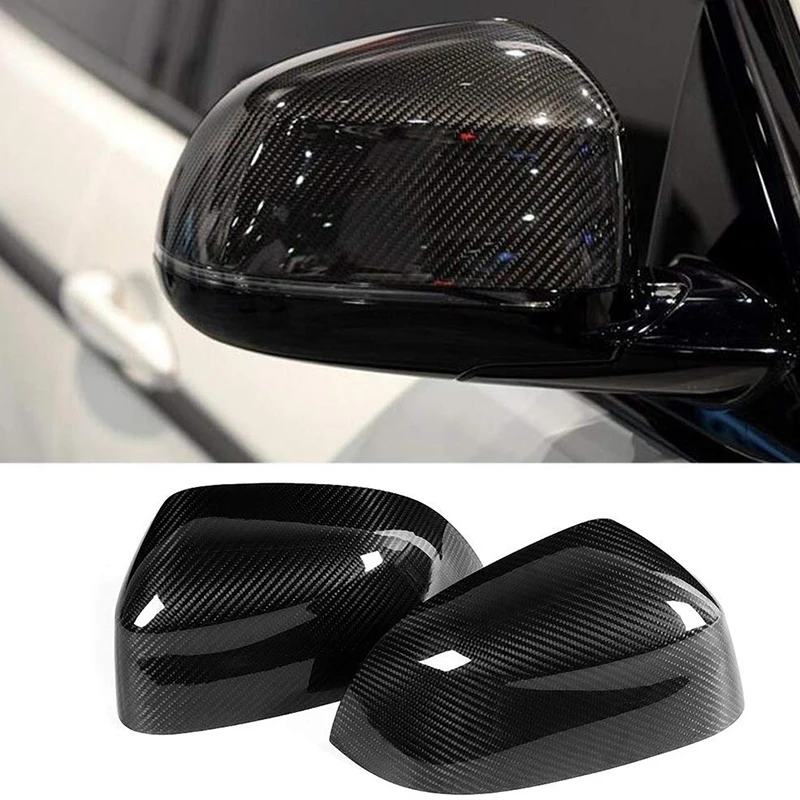 Carbon Fiber Rear View Mirror Cover, Car Side Mirror Cap Cover Fit For BMW X3 G01 X4 G02 X5 G05 X7 2018 2019 2020