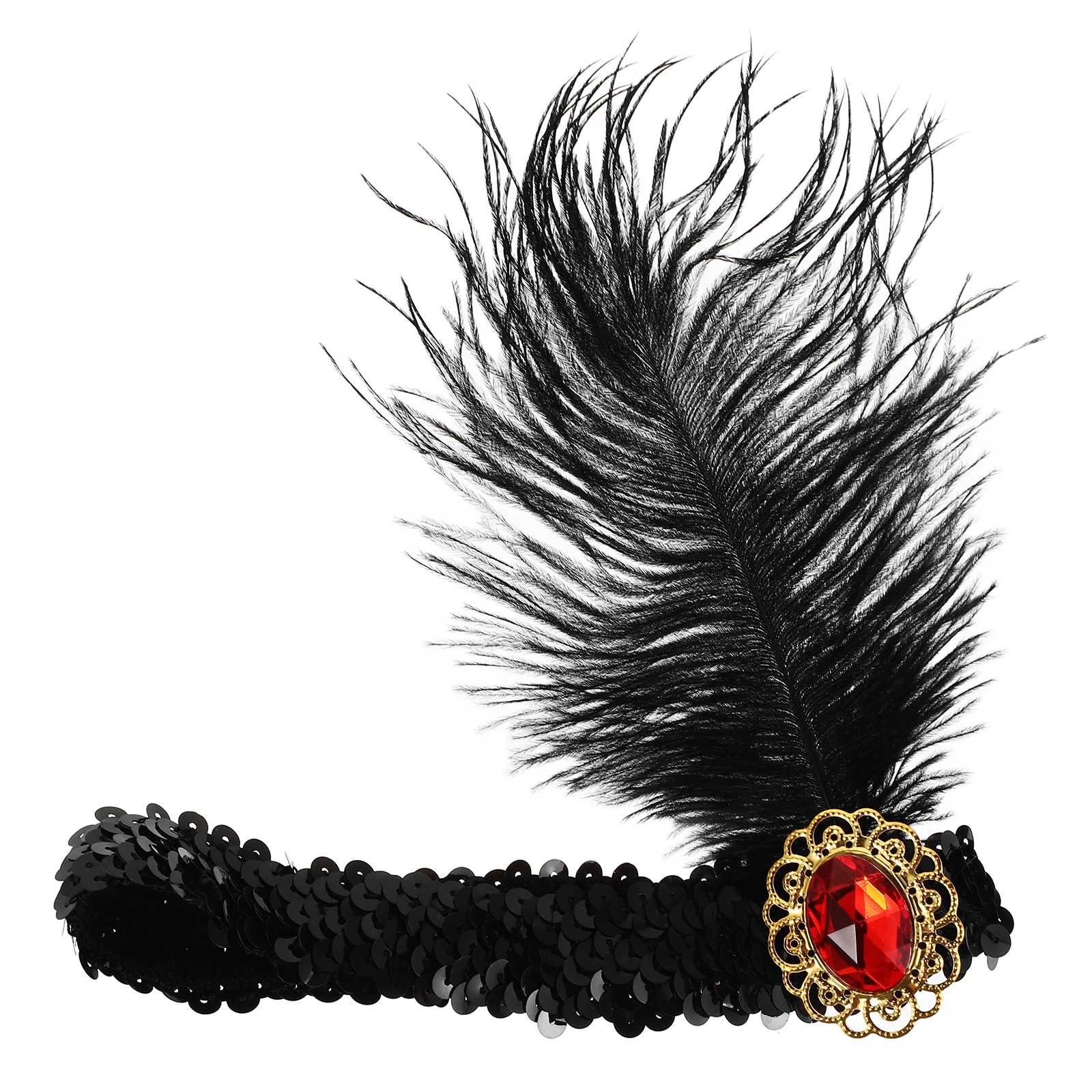 

1920 S Headdress Costume Headwear 20s Feathered Hair Band Carnival Party 1920s Flapper Headband Headpiece