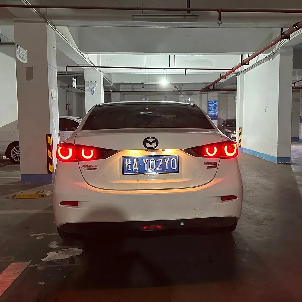 Upgraded Car Taillight for Mazda 3 Axela 2014-2018 Sedan LED Auto Back Lamp Assembly High Configuration Style Design Accessories