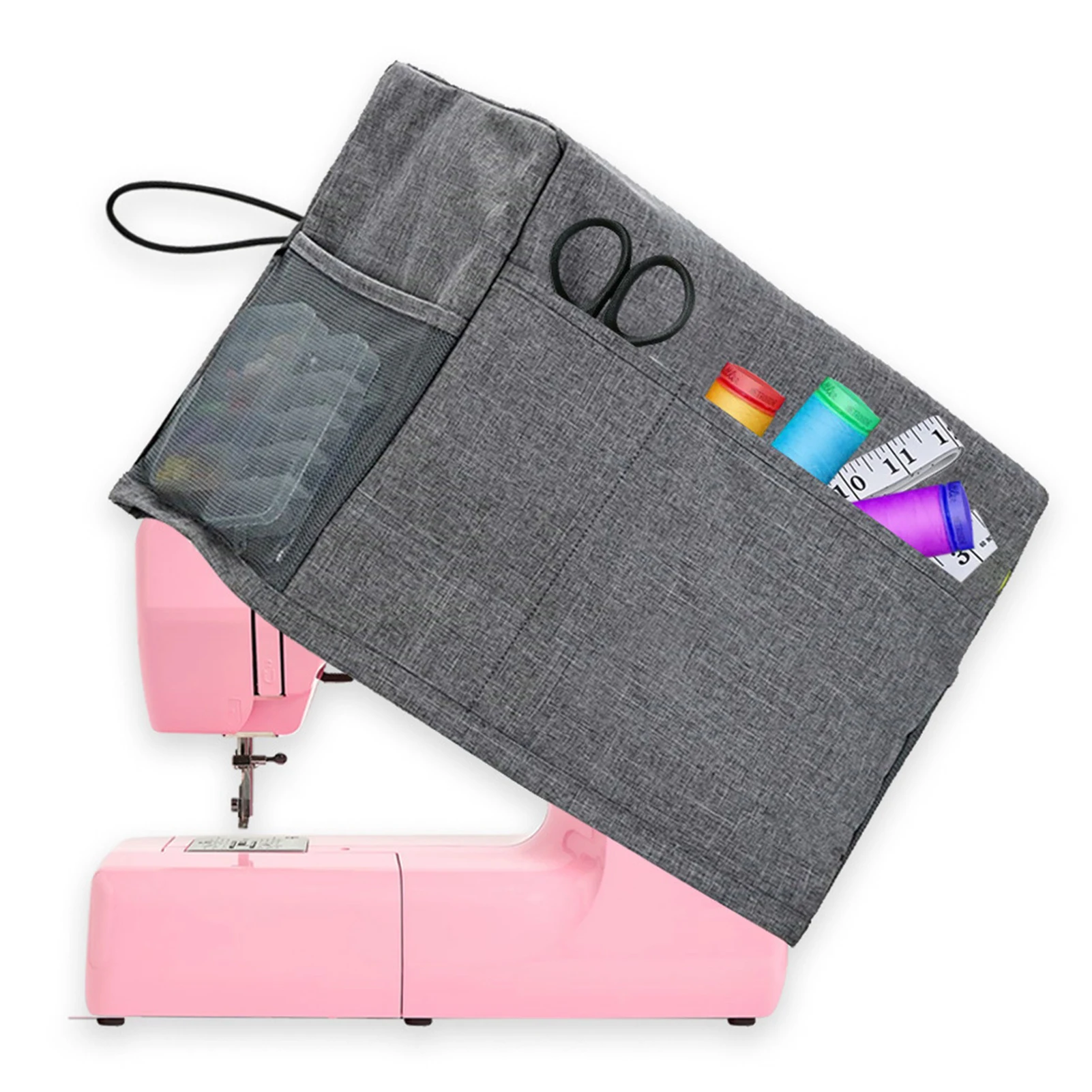 Protective Sewing Machine Cover With Pockets Heavy Duty Portable Tote Bag Cover Organizer For Most Standard Sewing Machine