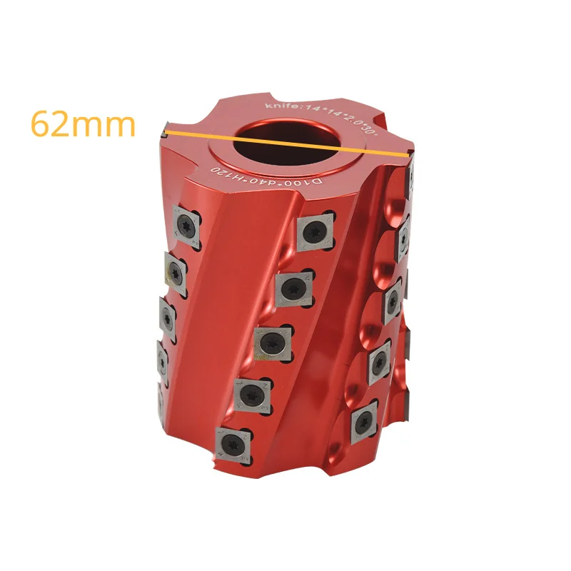 62/90/100/125mm Diameter Aluminium Licht Snijden Spiraalsnijder 4-Side Moulder Schaafkop Houtbewerking Wegwerp Carbide Insert