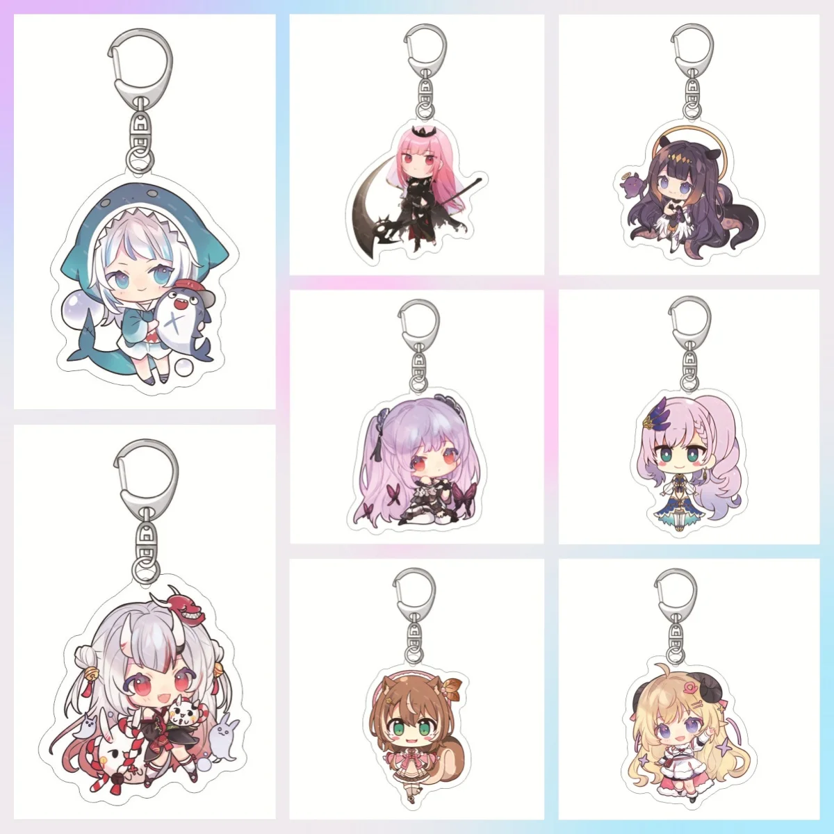 New Hololive Virtual Anchor Surrounding Acrylic Keychain Student Pendant  Transparent for gifts 6CM