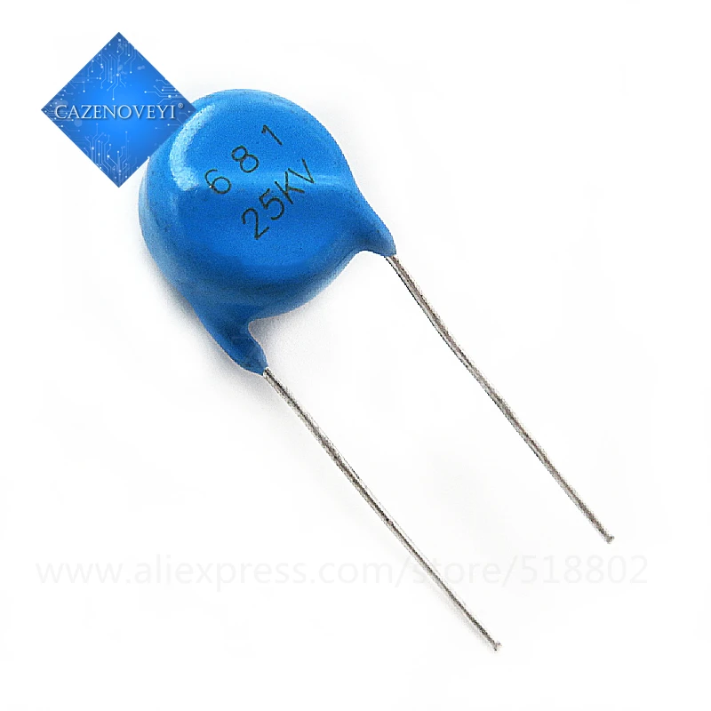 NO.1402  (4piece) High voltage ceramic chip capacitor 25KV 681 680PF 25000V