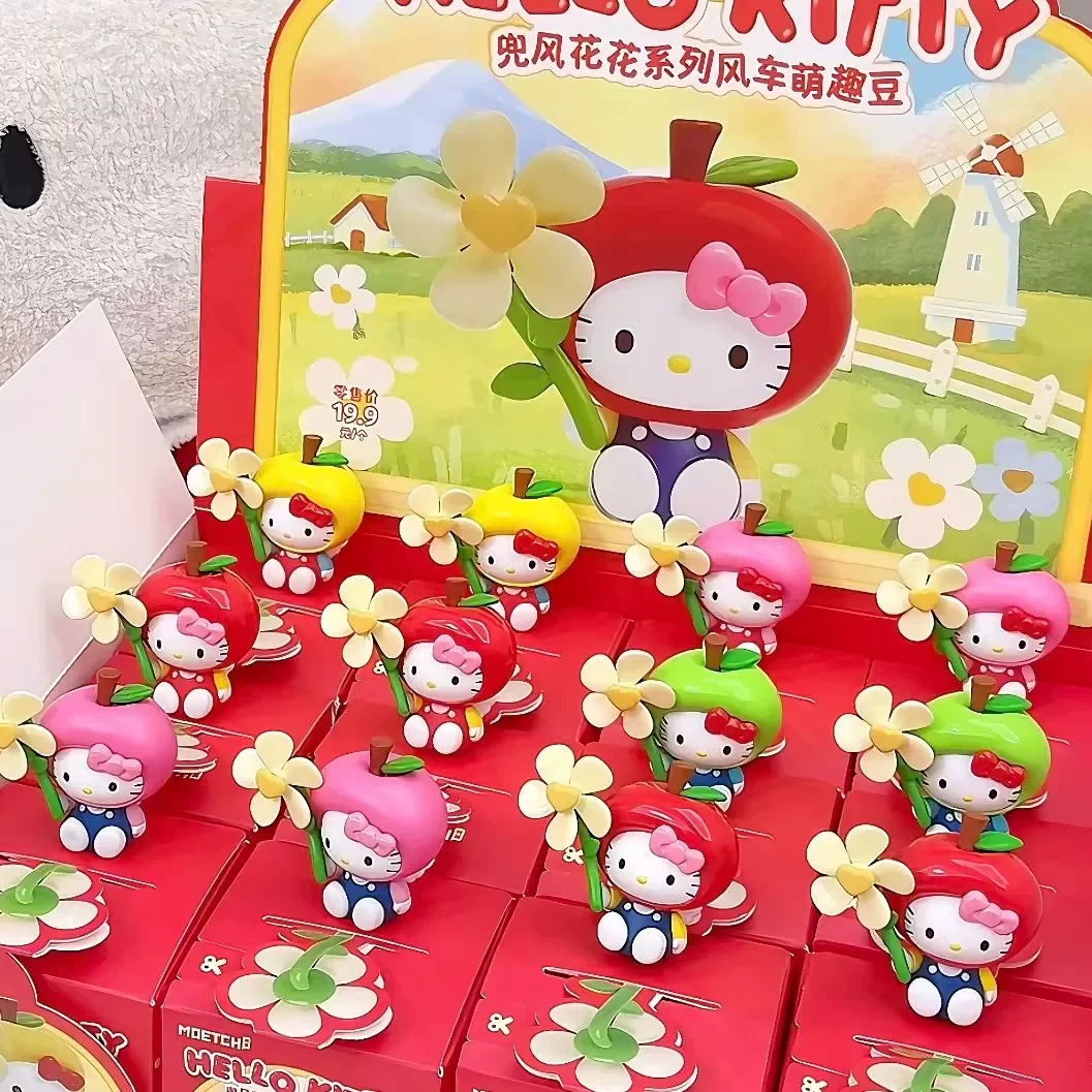 

Новая оригинальная коллекционная фигурка Hello Kitty в цветочном дизайне, сюрприз-бокс, настольные украшения, модные игрушки для девочек, подарки на день рождения для детей