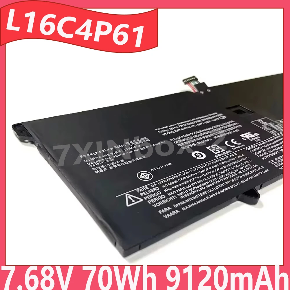 

70 Втч L16C4P61 L16M4P60 7,68 В 9120 мАч Аккумулятор для ноутбука Lenovo YOGA 920 YOGA 6 Pro-13 920-13IKB 920-13IKB-80Y7 Series