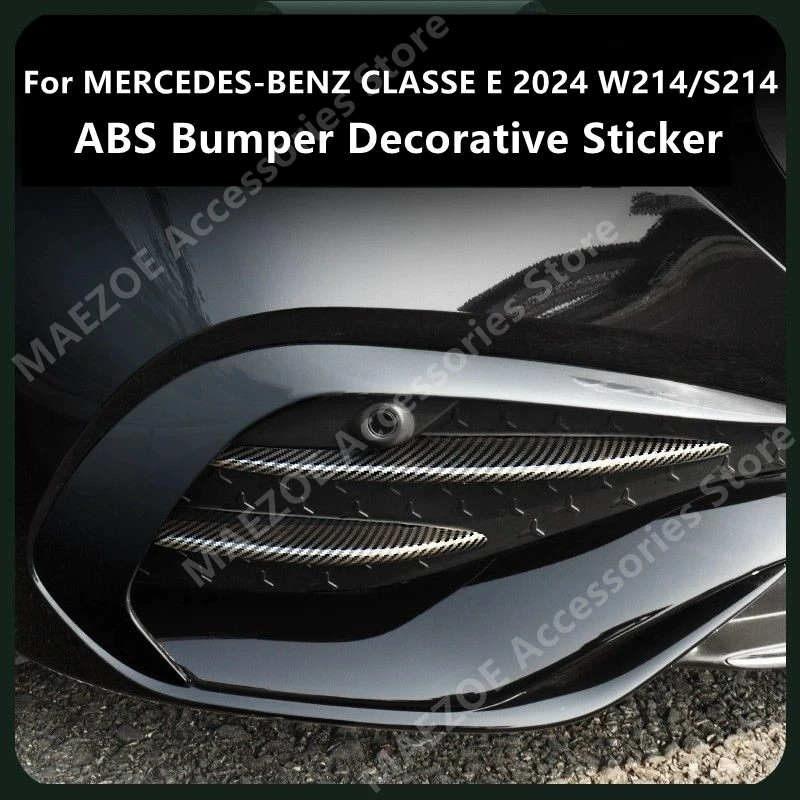 For MERCEDES-BENZ CLASSE E 2024 W214/S214 ABS Bumper Decorative Sticker,Car Exterior Modification Protection Accessories Refit