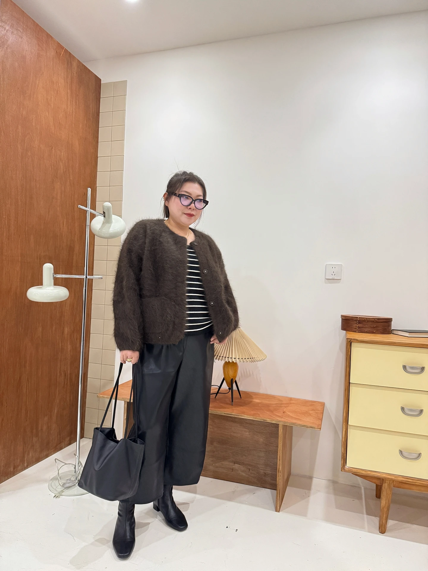 

Женское вязаное пальто Rose Sister больших размеров из высококачественного длинноворсового кроличьего меха, теплое, повседневное, с воротником-стойкой