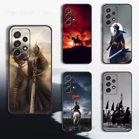N-Nihang Sikh Warrior Singh Phone Case For Samsung S25,S24,S23,S22,S21,S20,S10,Ultra,Plus,Lite,FE,Soft Silicone Black Cover