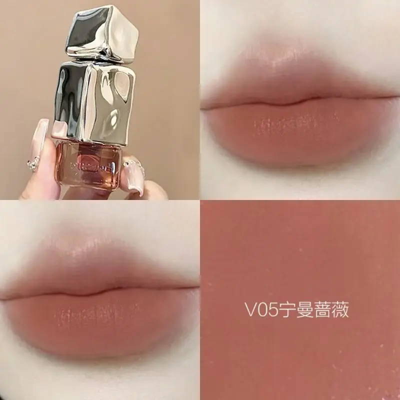 Mistine Mirror Lip Glaze Lasting Non-stick Matte Liquid Lipstick Lipgloss Natural Nude Color Daily Lip Makeup Maquillaje