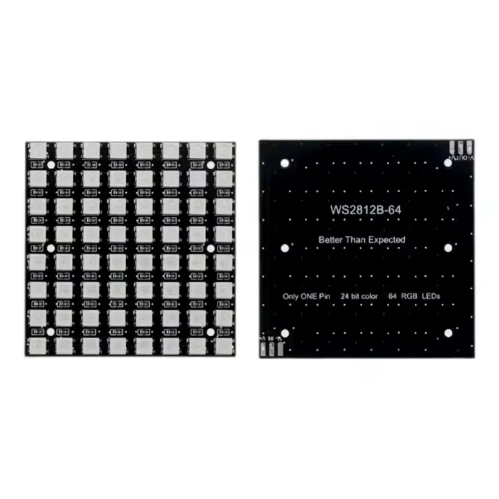 WS2812 5050 RGB Matrix 8x8 64 Pixels Module Individually Addressable Full Color LED Screen Panel DC5V Programmable Display Board