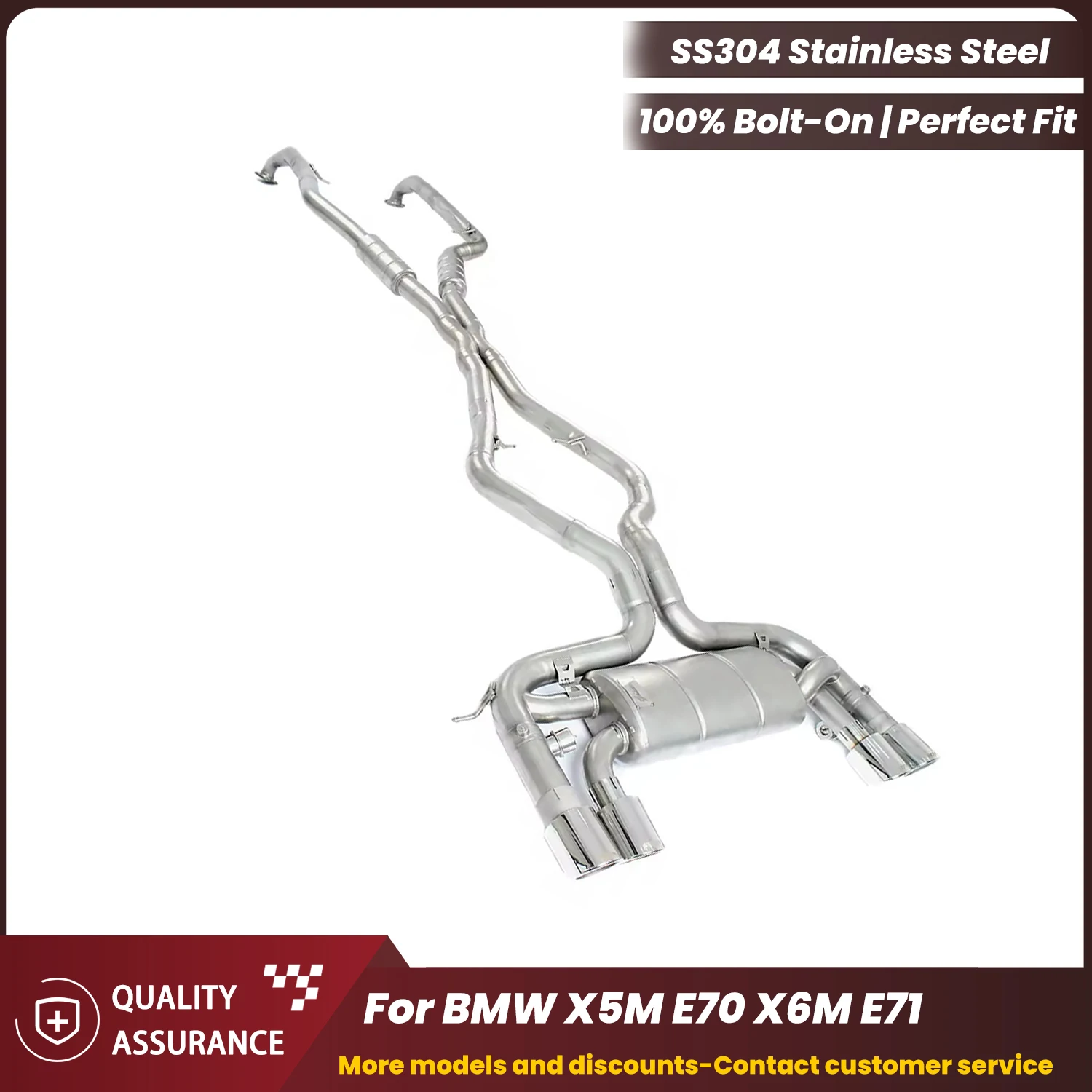 

ECCF Track-Inspired Catback Exhaust For BMW X5M E70 X6M E71 Aggressive Exhaust Sound Performance Upgrade Easy Installation