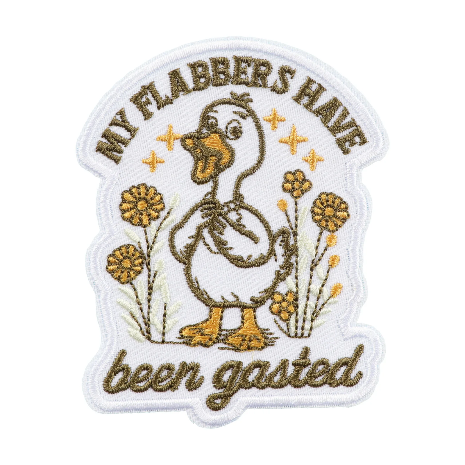 1Pc Iron-On Cute Duck And Goose Embroidery Patch Bird And Flower Design for Personalized Touch on Backpacks Hats Jeans And Bags
