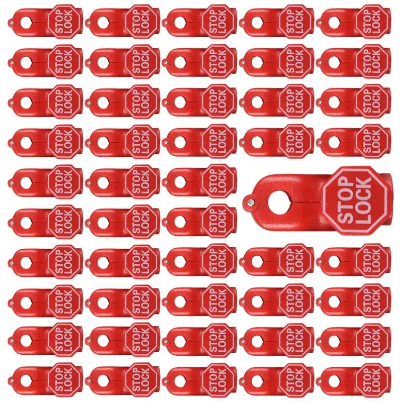 Peg Hook Lock Stop Lock 100 Pieces Plastic Red Stop Lock Lock Retail Pin Hook Safety Display Hook Lock-B61B
