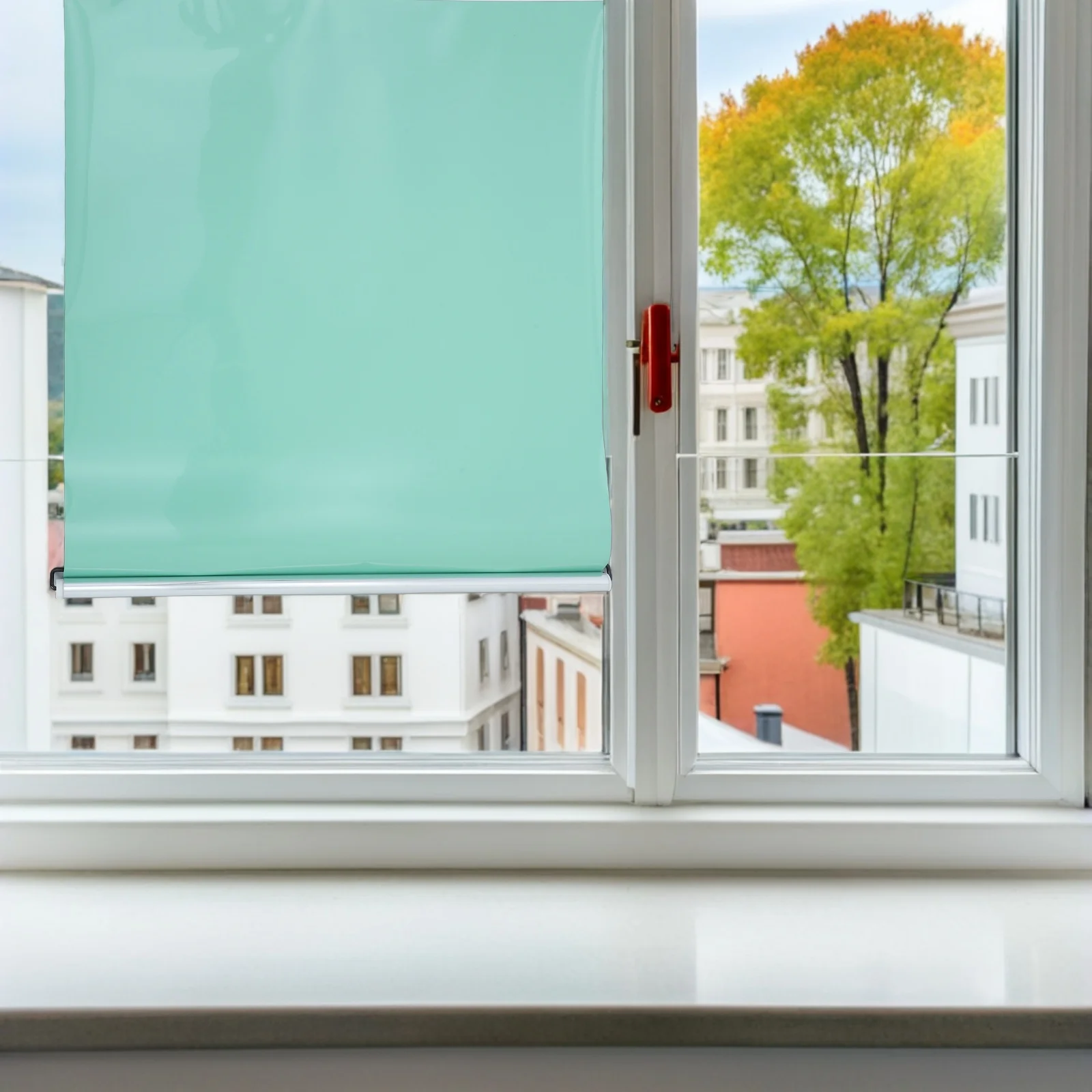 

58x125cm Blackout Suction Cup Blinds No Drill Window Covering Retractable Sun Shade for Home Office Balcony Glass Door