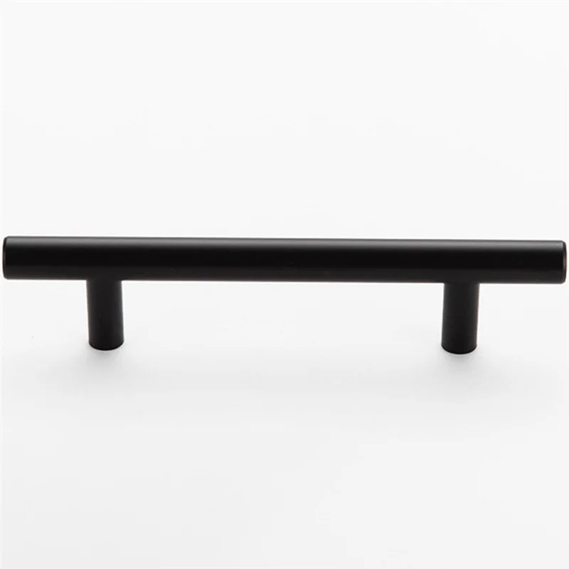 AS63-12 Pack Black Stainless Steel Cabinet Pulls Kitchen Drawer Pulls 150Mm Length, 96Mm Hole Center