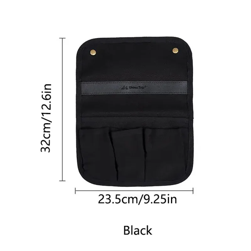 ShineTrip Outdoor Camping Kemite Chair Side Armrest Hanging Bag Multi Functional Portable Lightweight Canvas Storage Bag