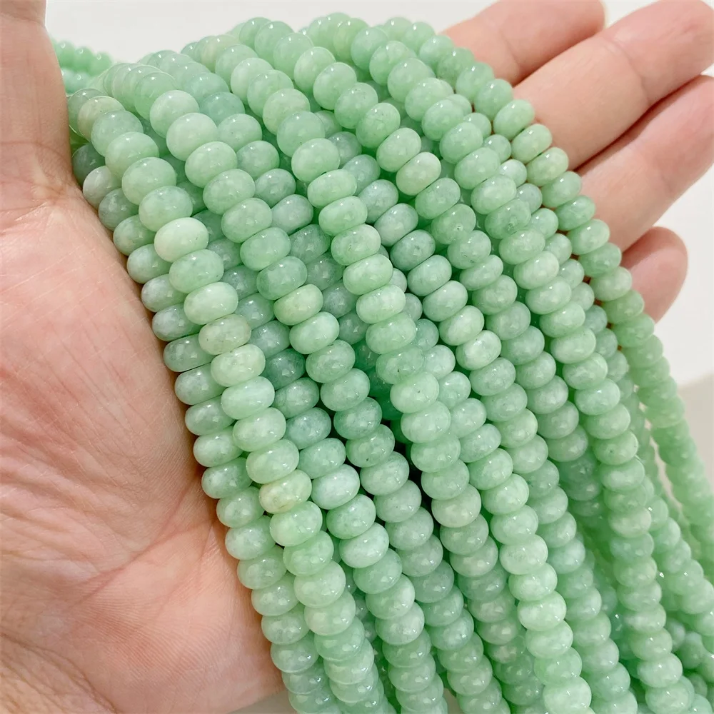 5*8mm Smooth Natural Rondelle Stone Beads Muticolor Chalcedony Agat Flat Spacer Bead For Jewelry DIY Bracelet Necklace Earrings