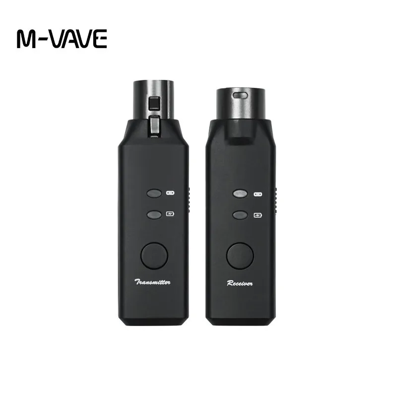 

M-VAVE WP-7 2.4Ghz Wireless Microphone Transmitter Receiver Plug-on XLR Microphone Wireless System for Dynamic Microphone