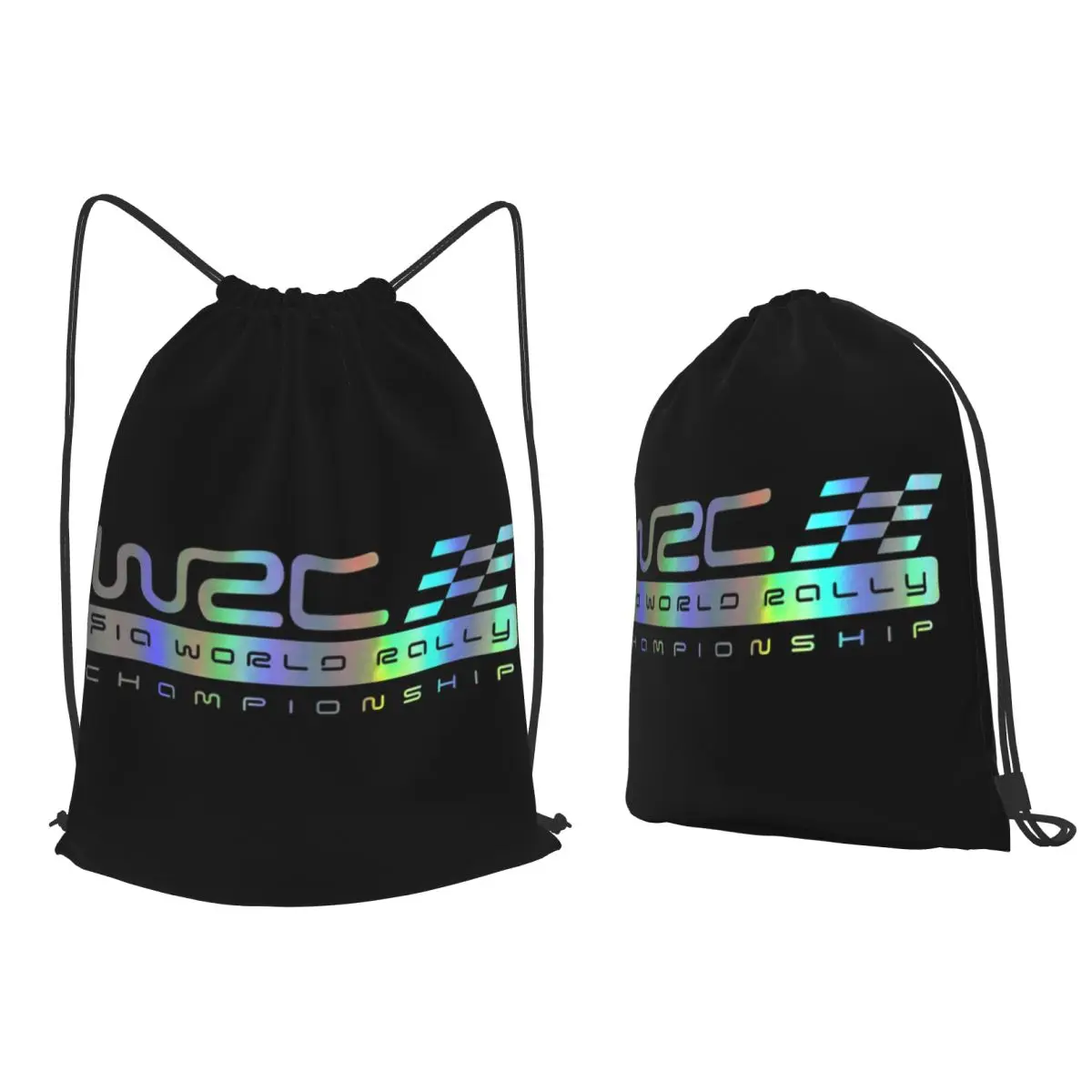 World Rally Championship WRC Backpacks Portable Drawstring Bags Sports Bag Book Bags for Man Woman Students