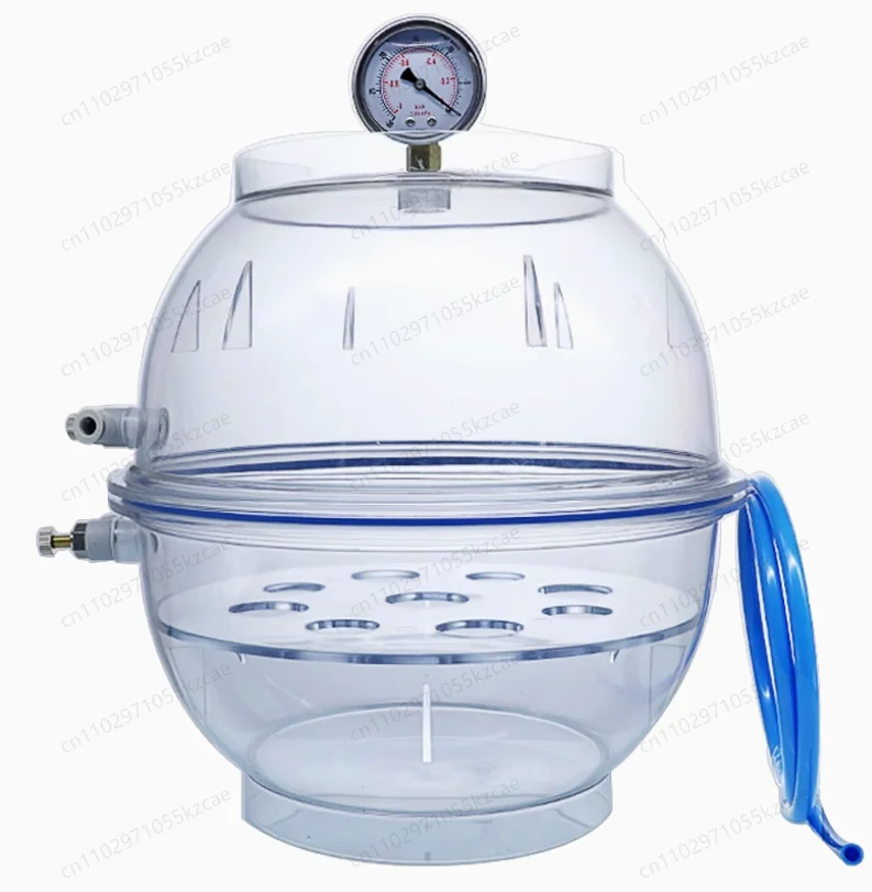 Plastic Vacuum Dryer Laboratory PC Material 150/250/300mm Double Valve Transparent Physical Drying Oven Kettle Vacuum Tank