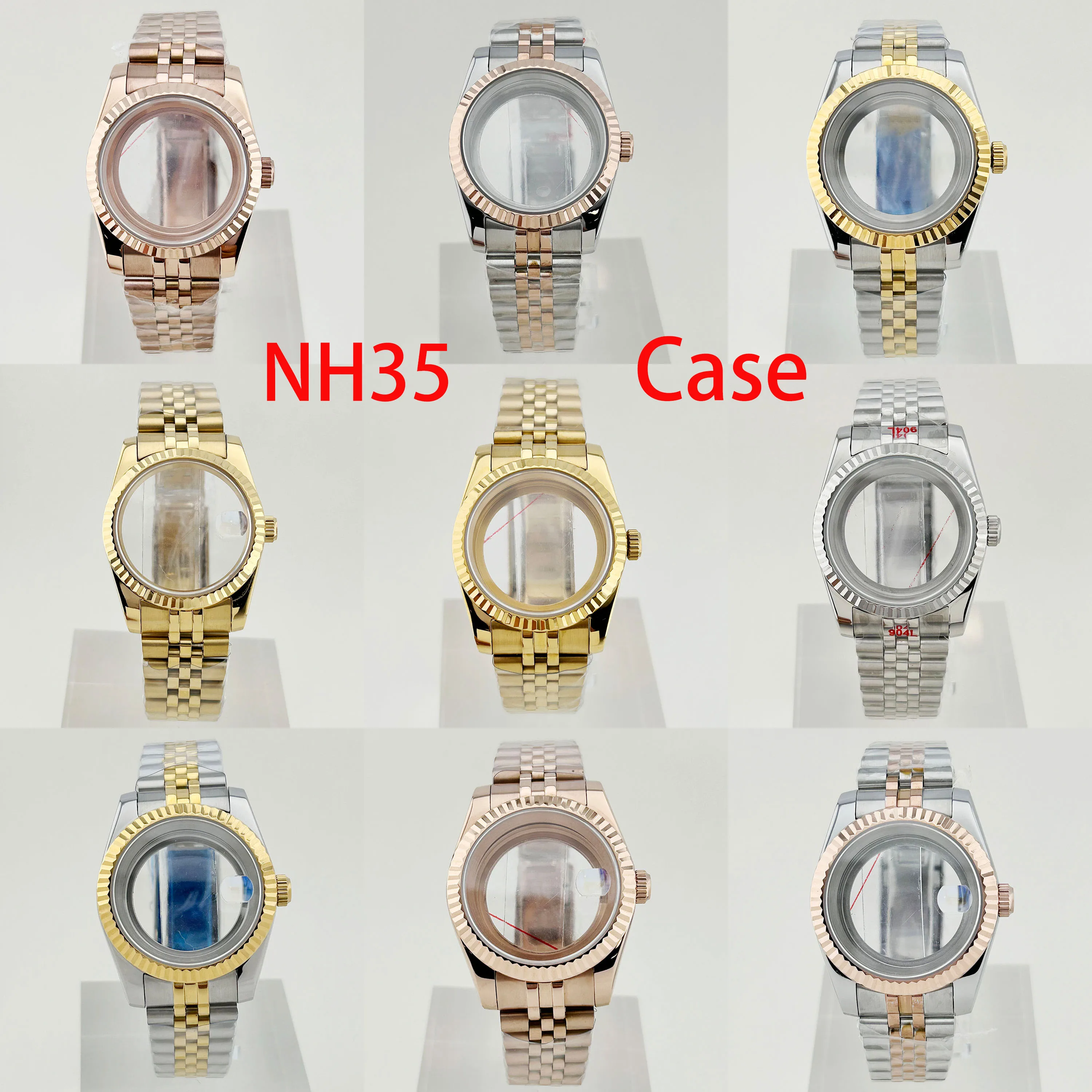 

NH35 case 36mm/39mm automatic mechanical watch sapphire glass men watch for NH35/NH36 movement watch accessories repair tool