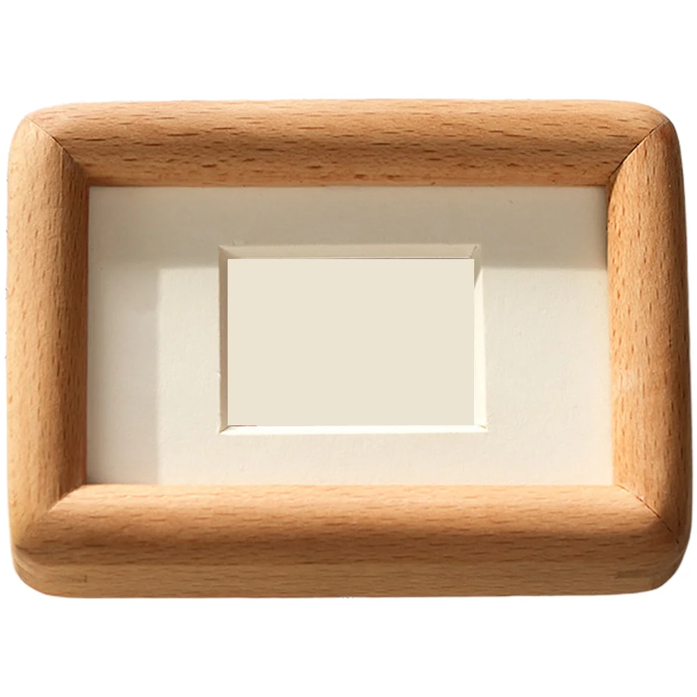 Solid Wood Magnetic Photo Frame for Refrigerator Display Smooth Hand Finished Inner Dimensions 5.5 cm by 8.4 cm