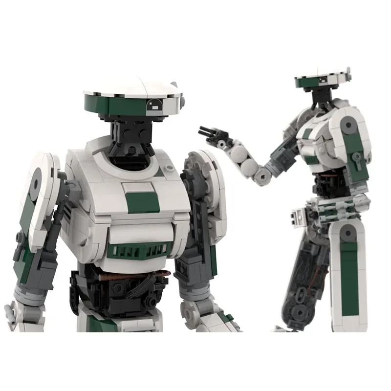 

590 Pcs Star Battle MOC L337es Droid Display Figure Modular Model Building Blocks Creative Assembly Collector Display Gift Set