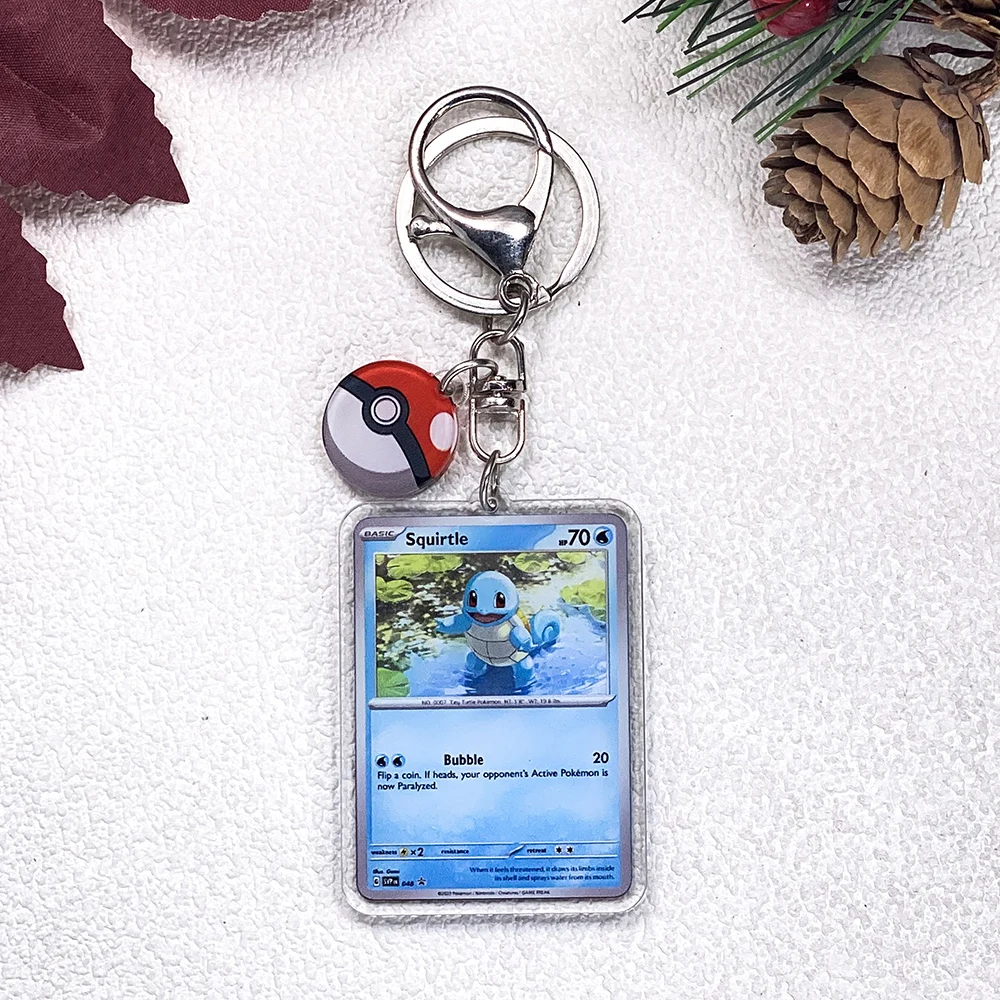 Pokémon Pikachu Bulbasaur Eevee Squirtle Niedlicher Schlüsselanhänger, Zubehör, Acryl-Anhänger, Anhänger für Tasche, Schlüsselhalter, Rucksack-Dekoration – Detail 22