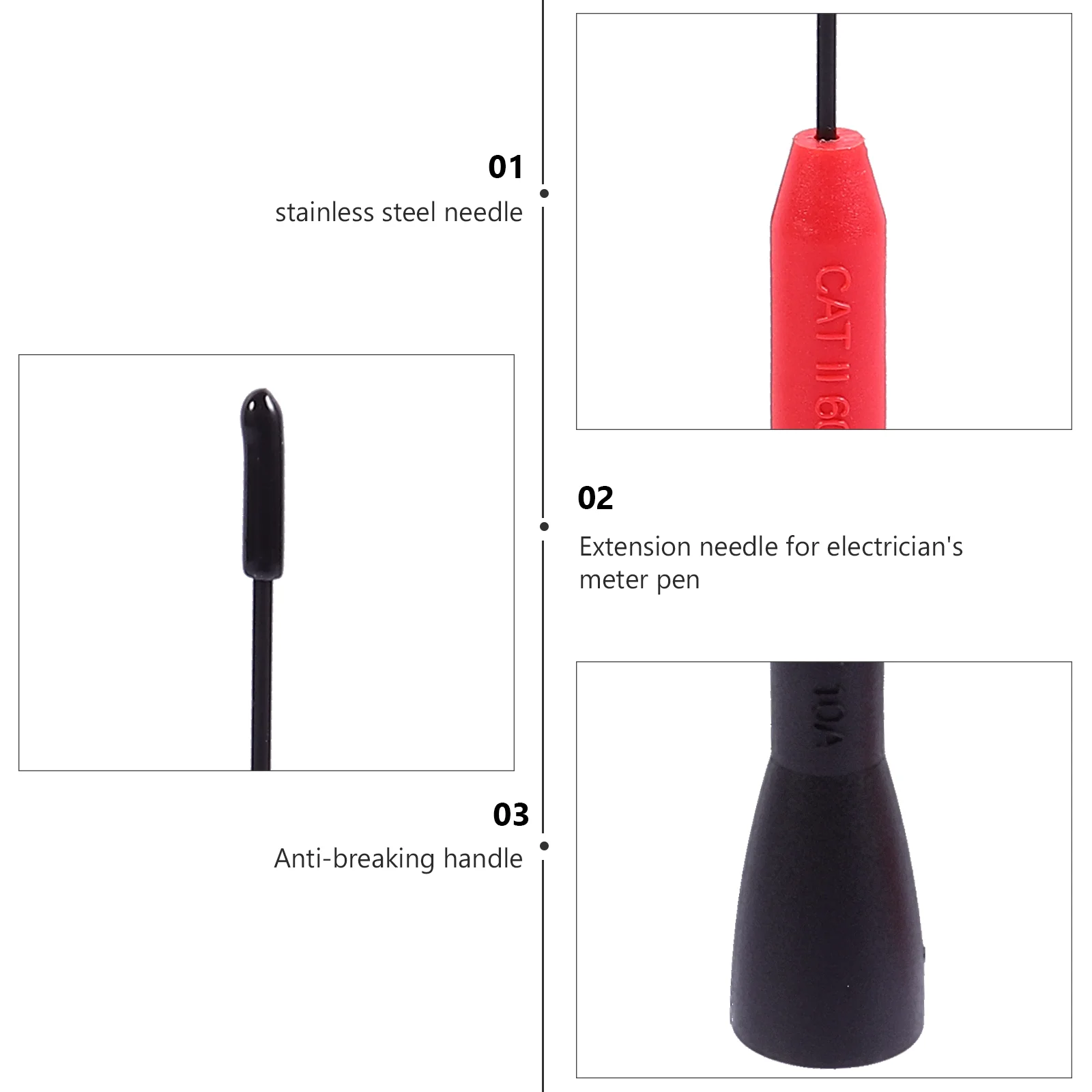 

4Pcs Insulation Piercing Needle Non-Destructive Back Pin Piercing Probes Kit for Automotive Electrical Measurement Repair