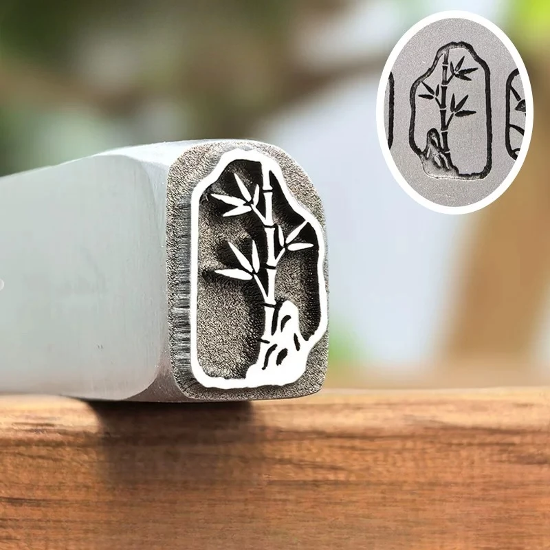 Plum Orchid Bamboo Chrysanthemum Steel Stamp – Gold Silver Jewelry Ring Bracelet Engraving Punch DIY Tool