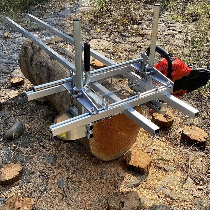 

Customizable 16/24/48 inches professional open frame electric saw milling guide bar DIY wood cutting tool portable wood saw