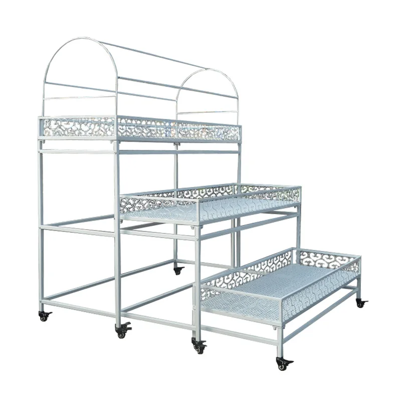 Balcony succulent flower stand storage shelf floor-to-ceiling movable