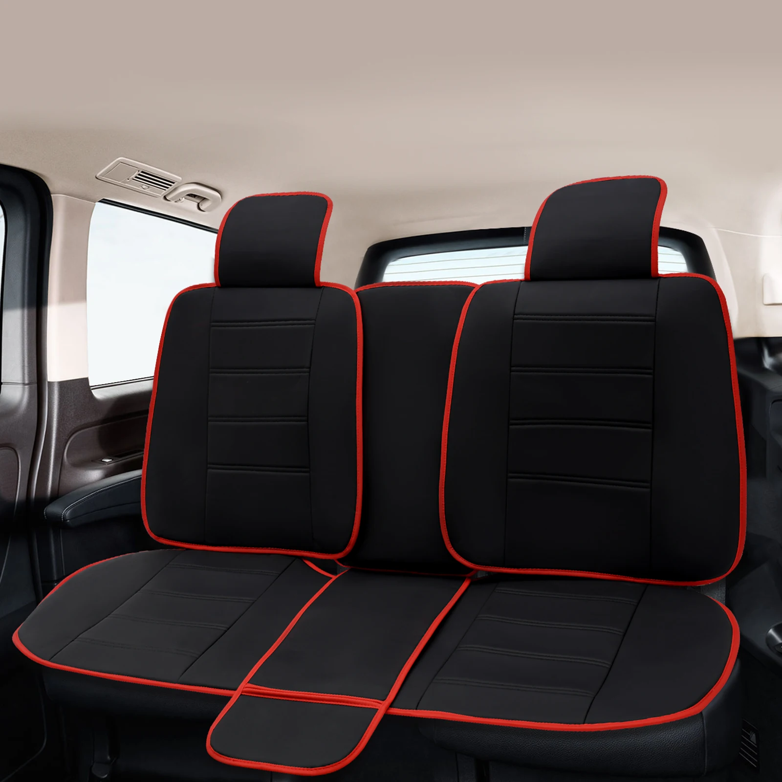 Capas de assento de carro confortáveis e respiráveis incluem almofadas de cintura, apoios de cabeça, ajuste universal, protege as assentos de manchas e arranhões