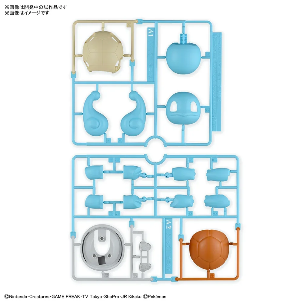 Dalam stok BANDAI lokmat Plamo Kit Model cepat 17 Squirtle Action Figure rakitan ornamen koleksi figur Model mainan hadiah