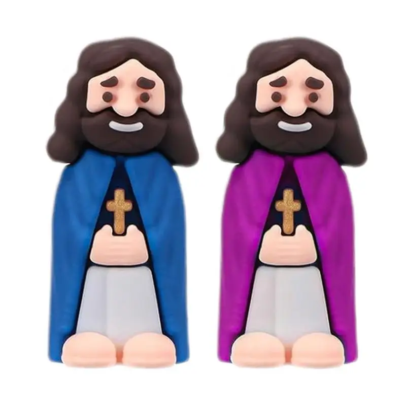 

Small Jesus Figurine Non Fading Smooth Easter Jesus Toys Steadfast Presence Mini Jesus Figurines Decorative kidParty Favor Craft