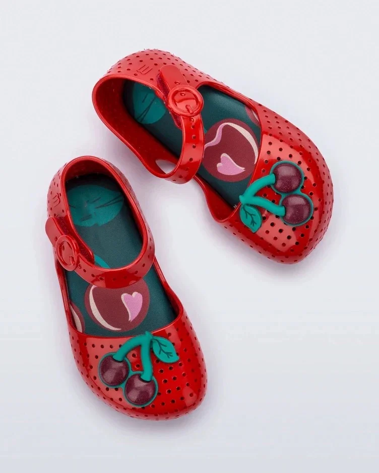 2025 New  Kids Shoes Girls Bow Breathable Fruit cute Jelly sandals