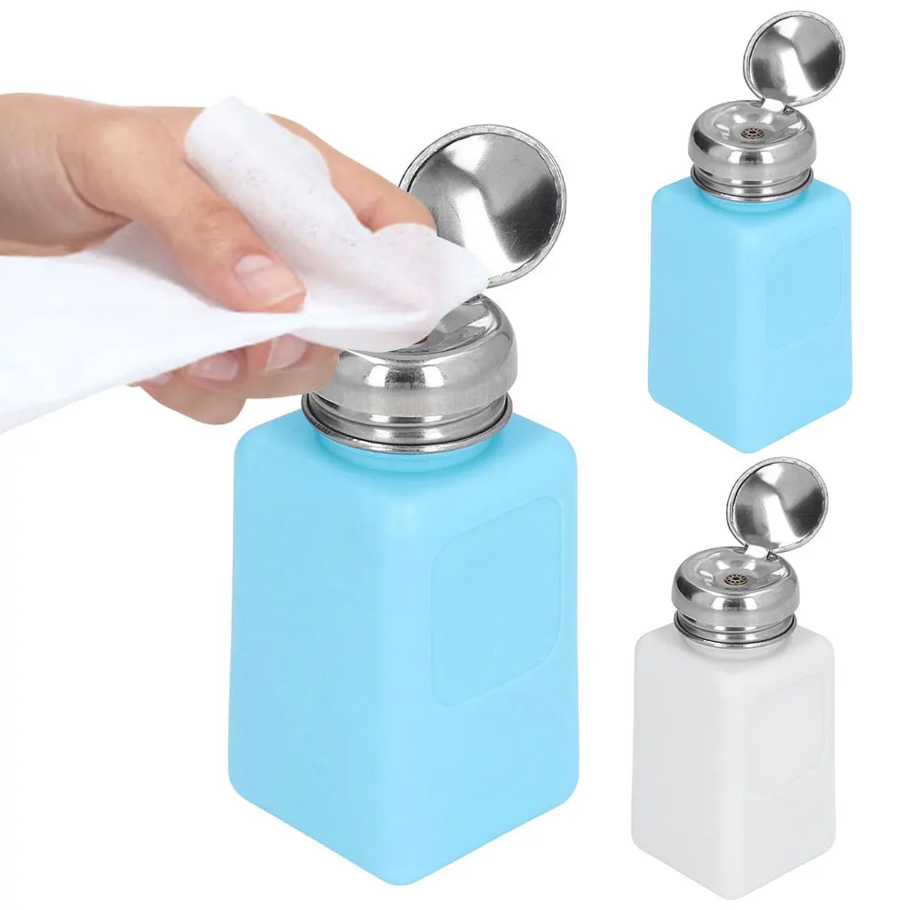 

200ML Anti Static Liquid Plastic Container with Stainless Steel Bottle Cap Liquid Dispenser Bottle for Mobile Phone Repair Clean