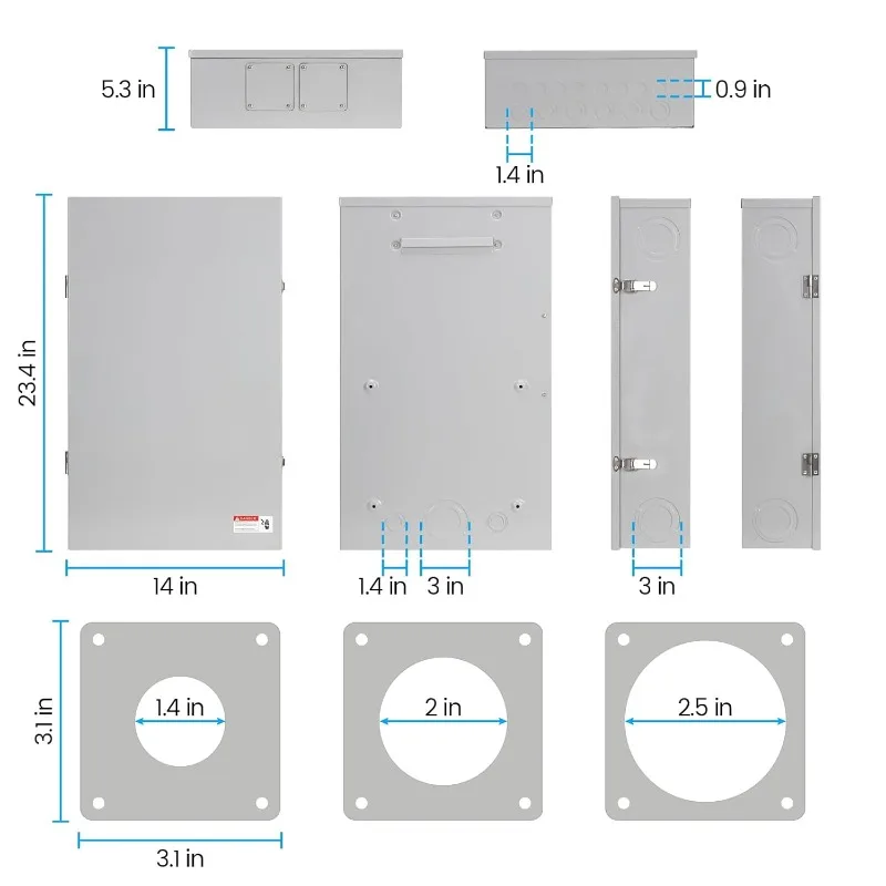 home.50A Automatic Transfer Switch Kit, IP65 Waterproof Rating  Continuous Power Supply for 120/240 VAC Pumps/Lights/Stoves